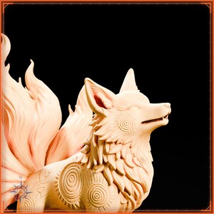 Solar Kitsune STL file for 3D printing - fantasy statue, image 11 of 11