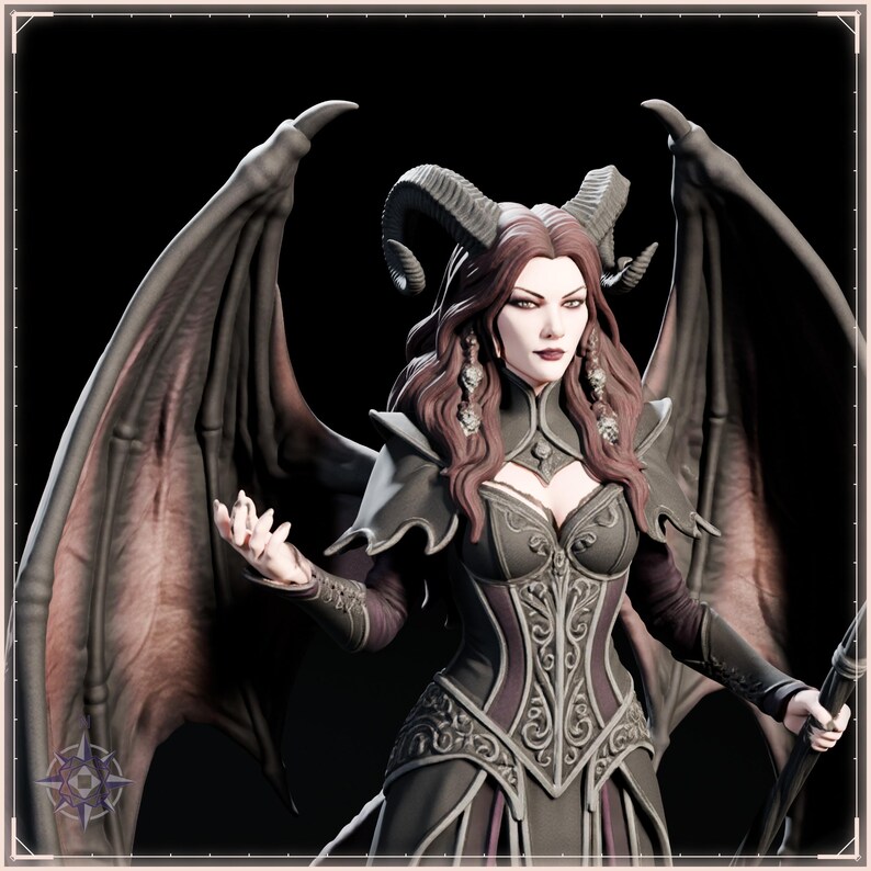 Succubus Sorceress STL file for 3D printing - fantasy statue, image 9 of 11