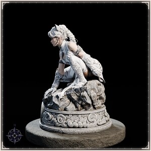 White Tiger Maiden STL file for 3D printing - fantasy statue, image 4 of 11