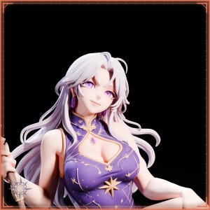 Sorceress STL file for 3D printing - fantasy statue, image 9 of 11
