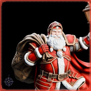 Santa Claus STL file for 3D printing - fantasy statue, image 9 of 11