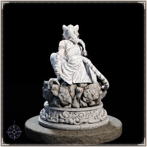 White Tiger Maiden STL file for 3D printing - fantasy statue, image 6 of 11