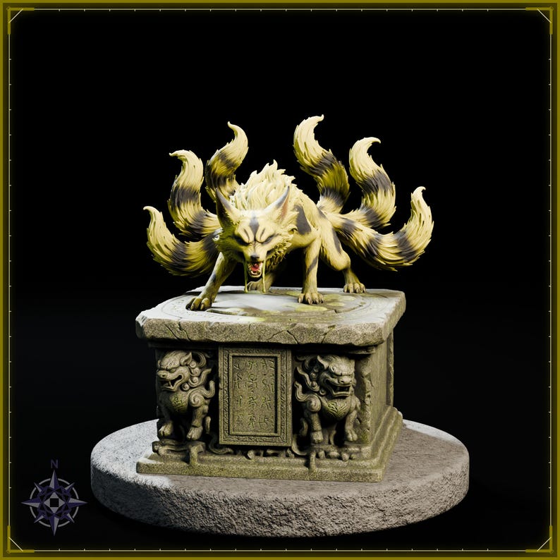 Toxic Kitsune STL file for 3D printing - fantasy statue, image 2 of 11