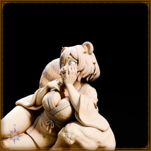 Tanuki Maiden STL file for 3D printing - folklore anime girl statue, image 10 of 11