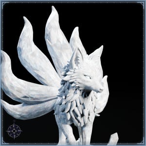 Crystal Kitsune STL file for 3D printing - fantasy statue, image 11 of 11