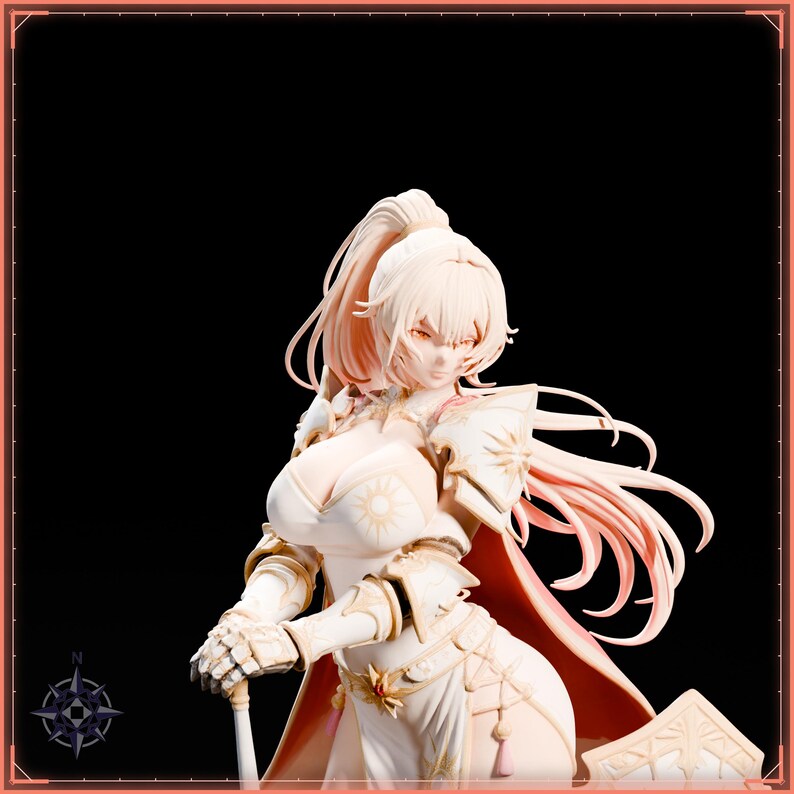 Paladin STL file for 3D printing - fantasy statue, image 9 of 11
