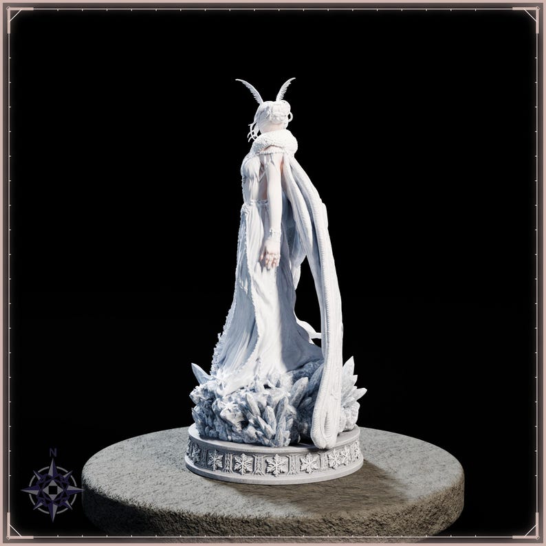 Winter Spirit STL file for 3D printing - fantasy statue, image 3 of 11