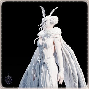 Winter Spirit STL file for 3D printing - fantasy statue, image 9 of 11
