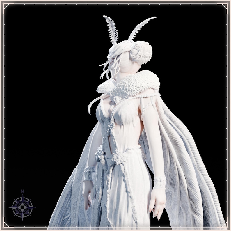 Winter Spirit STL file for 3D printing - fantasy statue, image 9 of 11