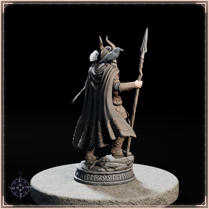 Odin STL file for 3D printing - fantasy statue, image 7 of 11