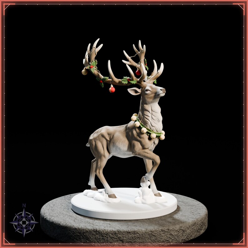 Reindeer STL file for 3D printing - fantasy statue, image 8 of 11