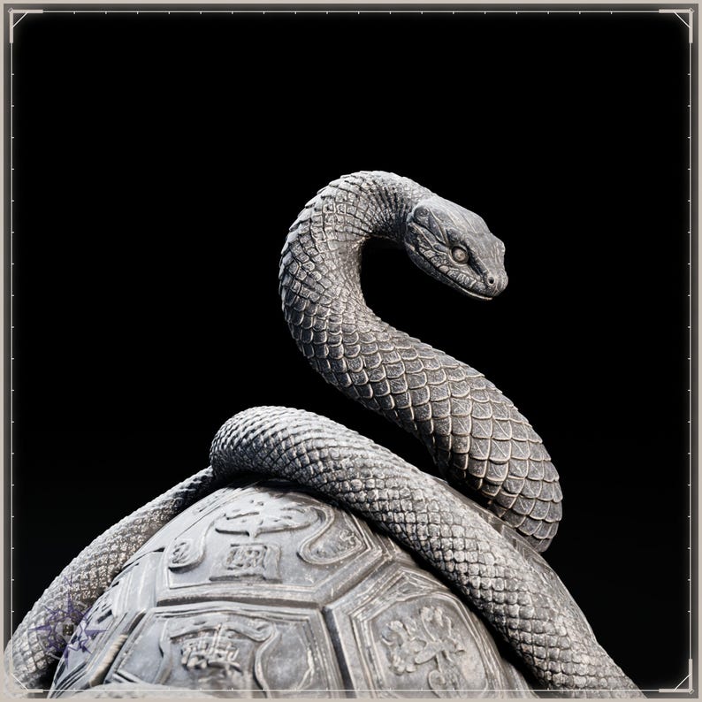 Black Tortoise STL file for 3D printing - fantasy statue, image 9 of 11