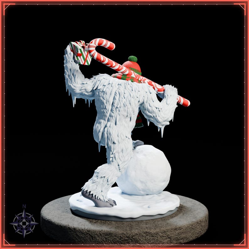 Yeti STL file for 3D printing - fantasy statue, image 6 of 11