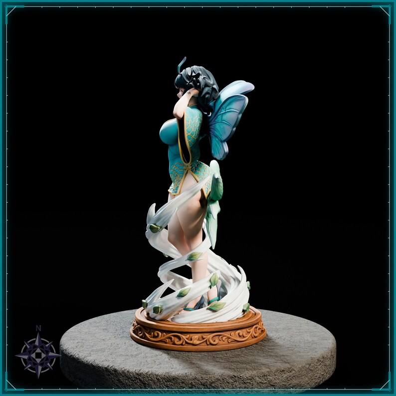 Wind Beetle Maiden STL file for 3D printing - folklore anime girl statue, image 4 of 11
