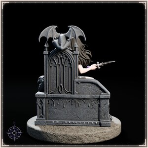 Gothic Vampire Queen STL file for 3D printing - fantasy statue, image 6 of 11