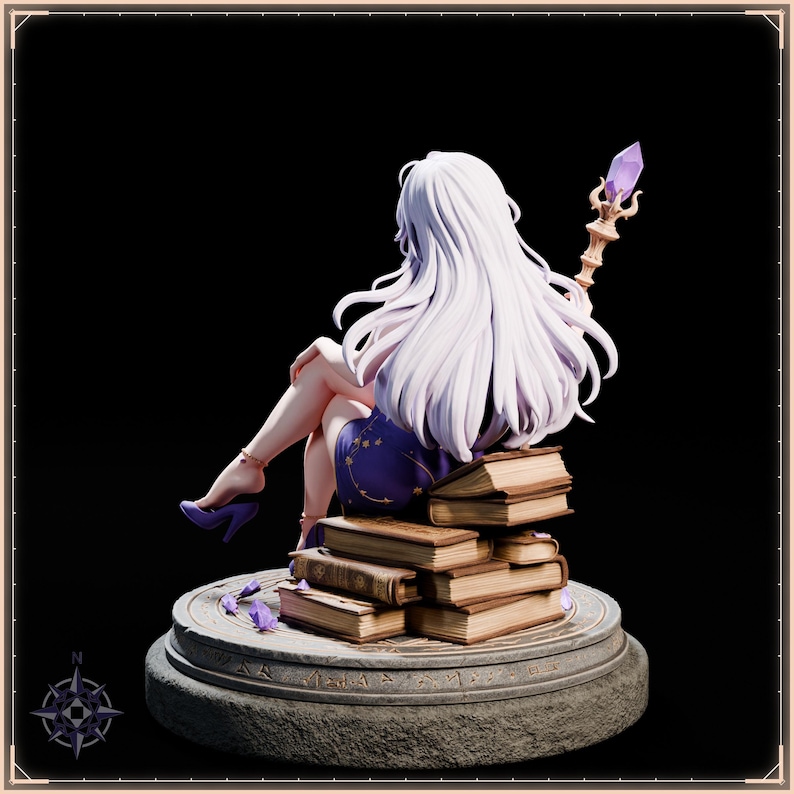 Sorceress STL file for 3D printing - fantasy statue, image 6 of 11