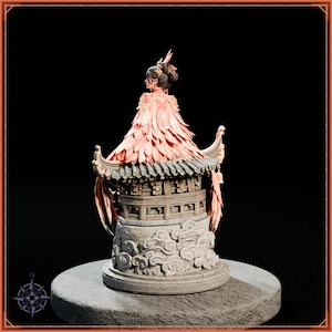 Vermilion Bird Maiden STL file for 3D printing - fantasy statue, image 5 of 11