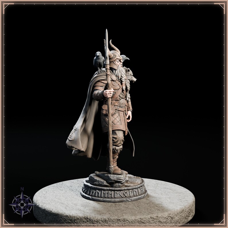 Odin STL file for 3D printing - fantasy statue, image 8 of 11