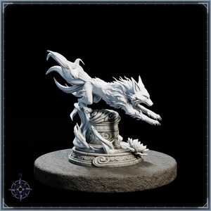 Gale Kitsune STL file for 3D printing - fantasy statue, image 8 of 11