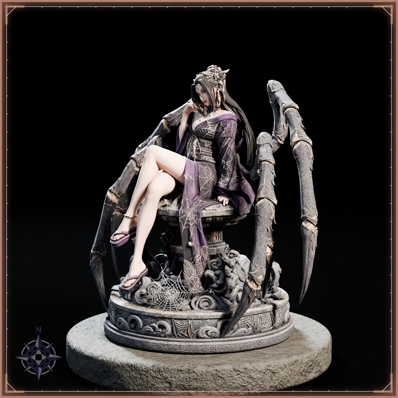 Jorogumo STL file for 3D printing - fantasy statue, image 3 of 11