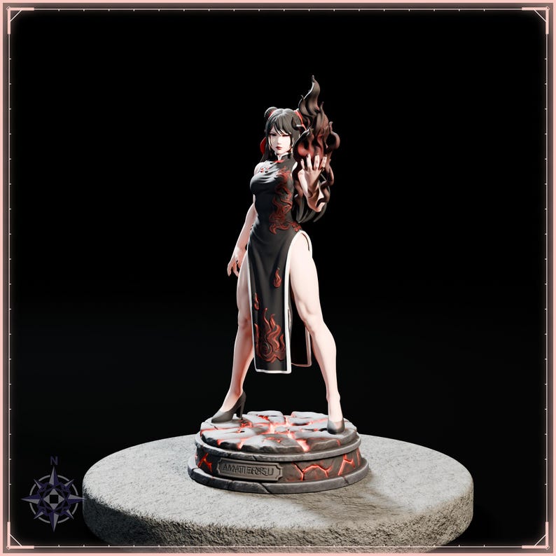 Dark Amaterasu STL file for 3D printing - fantasy statue, image 3 of 11