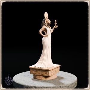 Sekhmet STL file for 3D printing - fantasy statue, image 8 of 11