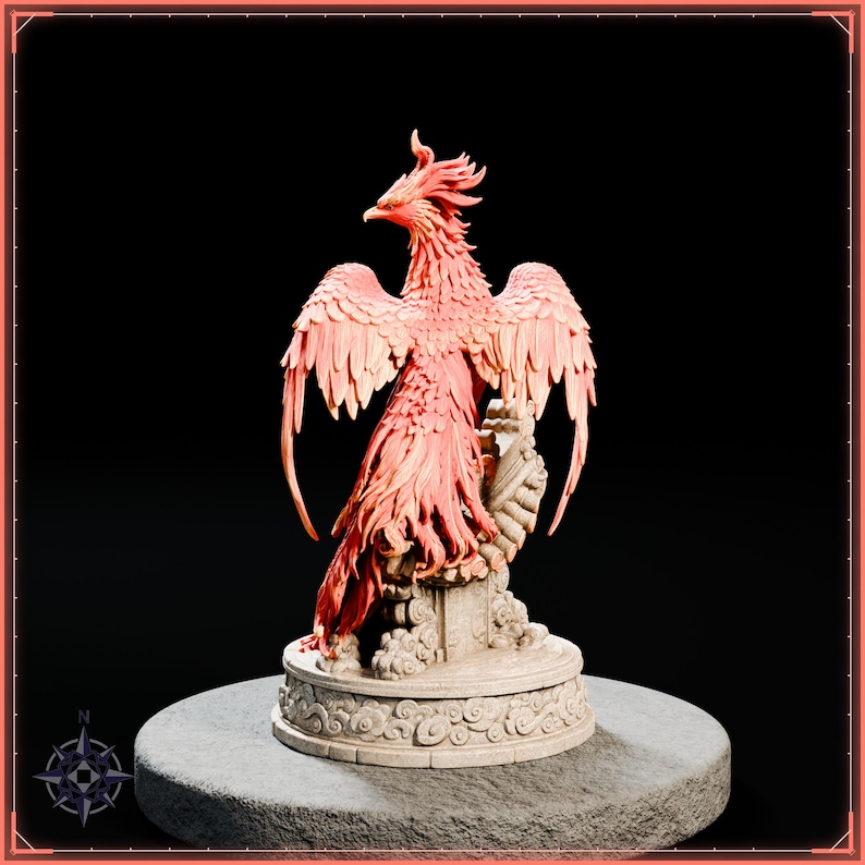 Vermilion Bird STL file for 3D printing - fantasy statue, image 5 of 11