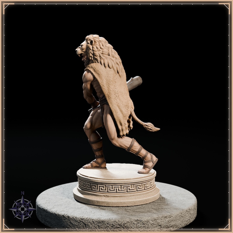 Hercules STL file for 3D printing - fantasy statue, image 4 of 11