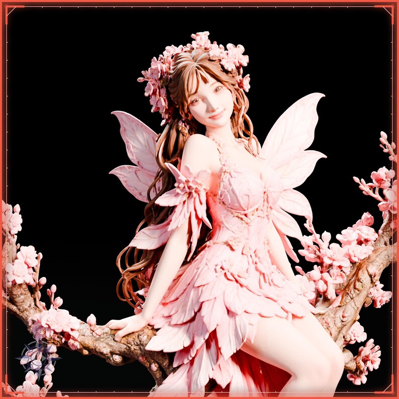 Spring Spirit STL file for 3D printing - fantasy statue, image 9 of 11