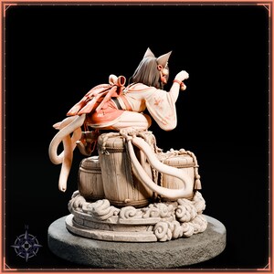 Nekomata STL file for 3D printing - fantasy statue, image 7 of 11