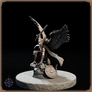 Valkyrie STL file for 3D printing - fantasy statue, image 3 of 11