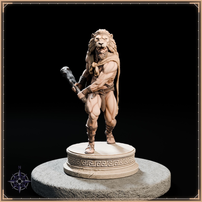 Hercules STL file for 3D printing - fantasy statue, image 2 of 11