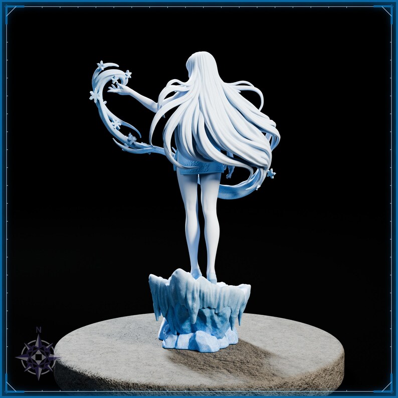 Yuki-onna STL file for 3D printing - fantasy statue, image 5 of 11