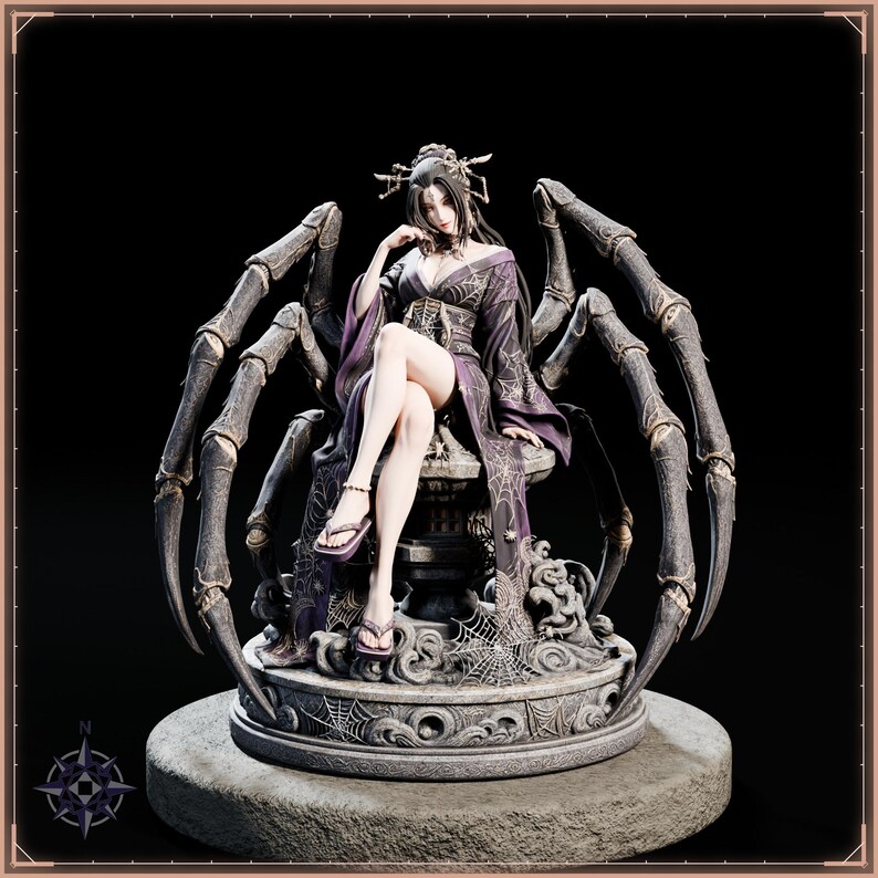 Jorogumo STL file for 3D printing - fantasy statue, image 2 of 11