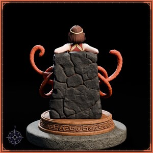 Lava Monkey Maiden STL file for 3D printing - folklore anime girl statue, image 6 of 11