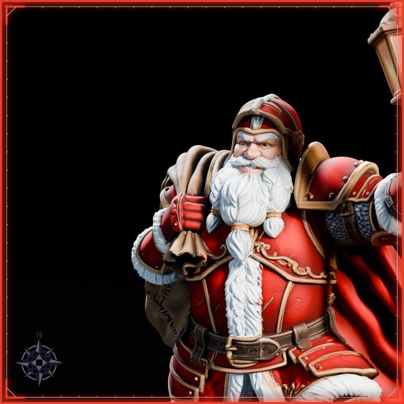Santa Claus STL file for 3D printing - fantasy statue, image 10 of 11