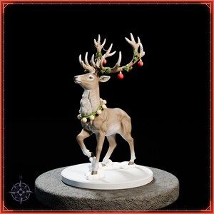 Reindeer STL file for 3D printing - fantasy statue, image 3 of 11