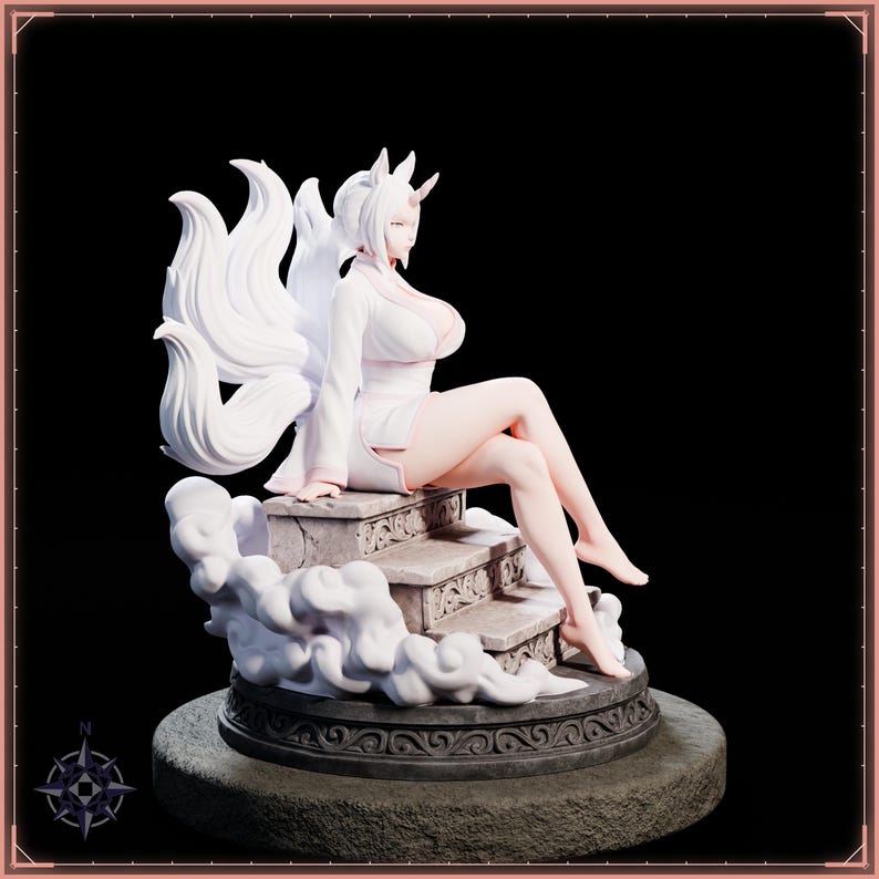 Cloud Horse Maiden STL file for 3D printing - folklore anime girl statue, image 8 of 11