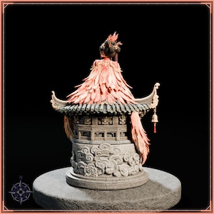 Vermilion Bird Maiden STL file for 3D printing - fantasy statue, image 6 of 11
