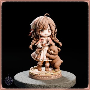 Chibi Companions STL bundle for 3D printing - fantasy statue, image 16 of 20