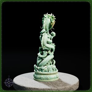 Azure Dragon STL file for 3D printing - fantasy statue, image 5 of 11