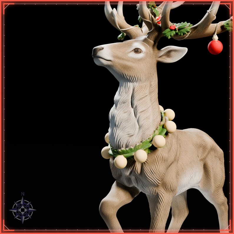 Reindeer STL file for 3D printing - fantasy statue, image 10 of 11