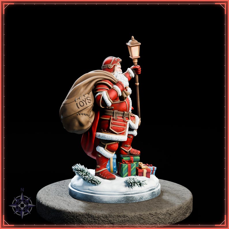 Santa Claus STL file for 3D printing - fantasy statue, image 8 of 11