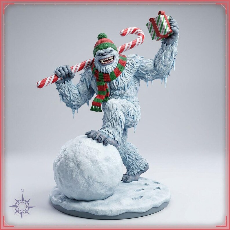 Yeti STL file for 3D printing - fantasy statue, image 1 of 11