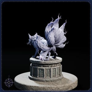 Lightning Kitsune STL file for 3D printing - fantasy statue, image 5 of 11