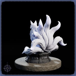 Nine Tailed Fox Spirit STL file for 3D printing - fantasy statue, image 5 of 11