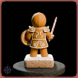 Gingerbread Knight STL file for 3D printing - fantasy statue, image 6 of 11