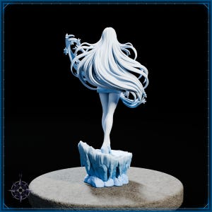 Yuki-onna STL file for 3D printing - fantasy statue, image 6 of 11