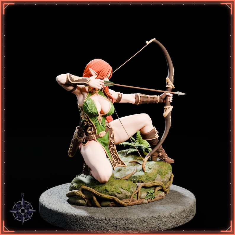 Ranger STL file for 3D printing - fantasy statue, image 8 of 11