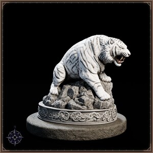 White Tiger STL file for 3D printing - fantasy statue, image 8 of 11